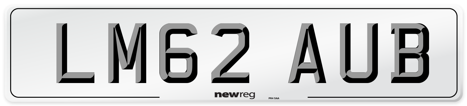 LM62 AUB Number Plate from New Reg